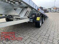Lorries PL30-4521 AR - 3000 kg kippbarer leichter Autotransporter mit ALU Standschienen - geschlossener Boden und Rampen