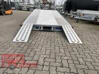 Lorries PL30-4521 AR - 3000 kg kippbarer leichter Autotransporter mit ALU Standschienen - geschlossener Boden und Rampen