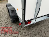 Böckmann KT 3015/20 M Kofferanhänger mit Plywoodwänden mit Heckrampe  Verkaufsklapppe und Frontspoiler