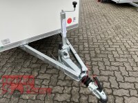 Böckmann KT 3015/20 M Kofferanhänger mit Plywoodwänden mit Heckrampe  Verkaufsklapppe und Frontspoiler
