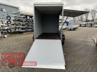 Böckmann KT 3015/20 M Kofferanhänger mit Plywoodwänden mit Heckrampe  Verkaufsklapppe und Frontspoiler
