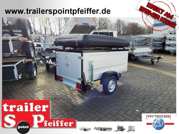 TPV KT-EU2 Minicamper - Koffer -  verstärkte Reling - 2 Extra-Dämpfer -  Deckelanhänger - ungebremst  - 100 KM/H