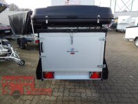 TPV KT-EU2 Minicamper - Koffer -  verstärkte Reling - 2 Extra-Dämpfer -  Deckelanhänger - ungebremst  - 100 KM/H