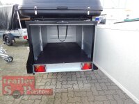 TPV KT-EU2 Minicamper - Koffer -  verstärkte Reling - 2 Extra-Dämpfer -  Deckelanhänger - ungebremst  - 100 KM/H