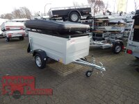 TPV KT-EU2 VR Minicamper - Koffer -  verstärkte Reling - 2 Extra-Dämpfer -  Deckelanhänger - ungebremst  - 100 KM/H