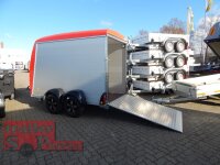 Böckmann KT-PB-AL 3015/27 M F ALU Kofferanhänger mit Polyesterbug - Tür / Rampe Kombination - Seitentür - Designpaket
