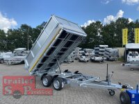 EDUARD 3116 -GD- Heckkipper, Auffahrschienen, Bordwände 30cm -2700kg- H-Pumpe - Lfh: 63cm -195/50R13 mit Stahl - Kastenaufsatz