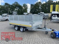 EDUARD 3116 -GD- Heckkipper, Auffahrschienen, Bordwände 30cm -2700kg- H-Pumpe - Lfh: 63cm -195/50R13 mit Stahl - Kastenaufsatz