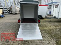 Böckmann KT-PB-AL 2513/135 F ALU Kofferanhänger mit Polyesterbug dunkelgrün Tür / Rampe Kombination - Designpaket