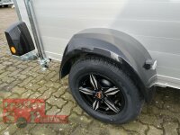 Böckmann KT-PB-AL 2513/135 F ALU Kofferanhänger mit Polyesterbug dunkelgrün Tür / Rampe Kombination - Designpaket