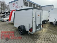 Böckmann KT-PB-AL 2513/135 F ALU Kofferanhänger mit Polyesterbug dunkelgrün Tür / Rampe Kombination - Designpaket