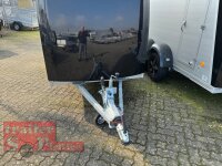 Böckmann KT-PB-AL 3015/15 M F ALU Kofferanhänger mit Polyesterbug anthrazit - Tür / Rampe Kombination - Designpaket