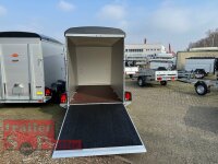 Böckmann KT-PB-AL 3015/15 M F ALU Kofferanhänger mit Polyesterbug anthrazit - Tür / Rampe Kombination - Designpaket