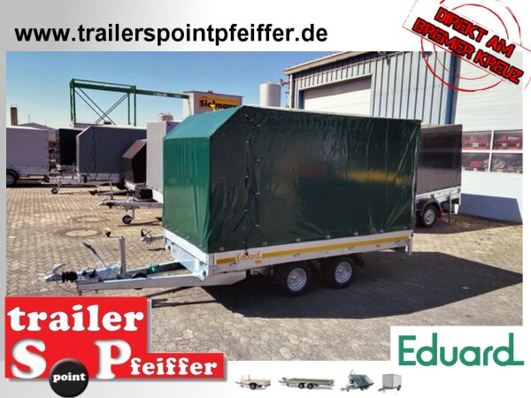EDUARD 3116 -GD- Hochlader, Bordwände 30cm -2700kg- Lfh: 56cm -195/55R10 mit Hochplane SP-Line Öko Schräge