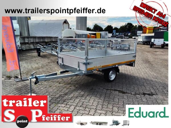 EDUARD 2514 -UE- Hochlader, Bordwände 30cm -0750kg- Lfh: 63cm -195/50R13 - 100KM/H mit SI-GI Laubgitter ca. 60 cm