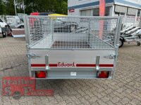 EDUARD 2514 -UE- Hochlader, Bordwände 30cm -0750kg- Lfh: 63cm -195/50R13 SI-GI Laubgitter ca. 60 cm