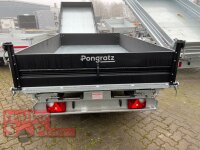 Pongratz 3-SKS 3100/17 T-AL 3500 - 3 Seitenkipper mit E-Pumpe - SCHWARZE Alu Wände - 195/50R13 - ALU Kotflügel