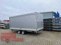 Böckmann HL-AL 5121/35 F  Alu - Hochlader Anhänger - mit Hochplane SP-Line mit Schiebeplane einseitig und Rollo