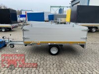 Eduard 2314 - 750 KG Hochlader - Ungebremste Einzelachser - 2.3x1.45m - Ladehöhe:56 cm - 195/55R10 - Bordwände 30cm und Bordwandaufsatz 30 cm