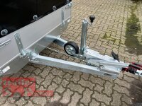 Eduard 1350 KG Hochlader - Gebremste Einzelachser - 2.5x1.45m - Ladehöhe:56 cm - 195/55R10 - Bordwände 30cm - Stützrad Standart (48) Hochplane SP-Line