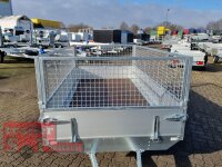 Eduard 750 KG Hochlader - Ungebremste Einzelachser - 2.5x1.45m - Ladehöhe:56 cm - 195/55R10 - Bordwände 30cm mit SP Laubgitter ca. 60 cm
