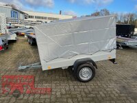 TPV KD-EU2 Anhänger mit klappbarer Deichsel - Hochplane TPSP - Spitzdach - 125 cm Innenhöhe - ungebremst - 13 pol. - Zurrösen - 100 KM/H - mit Aktionsplane
