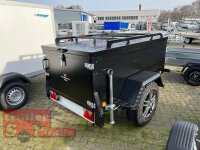 TPV KT-EB2 Offroad SCHWARZ - Koffer / Deckel Anhänger mit verstärkter Dachreling für Dachzelte