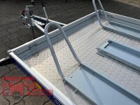 ABVERKAUF / WM Meyer Mot 1025/151 Alu blau Motorradanhänger mit Standschienen und Rampe