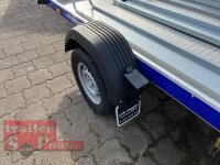 ABVERKAUF / WM Meyer Mot 1025/151 Alu blau Motorradanhänger mit Standschienen und Rampe