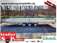 Eduard 6020 - 3500 KG Hochlader - Gebremster Tridem - 6x2.0m - Ladehöhe:63 cm - 195/50R13 - Bordwände 30cm
