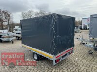 EDUARD 2615 -GE- Hochlader, Auffahrschienen, Bordwände 30cm -1500kg- Lfh: 56cm -195/55R10 mit Hochplane SP-Line