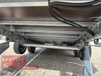 Eduard 5022 - 3000 KG Multi Kipptransporter - Gebremste Doppelachser - 5.06x2.2m - Ladehöhe:63 cm - 195/50R13 - Auffahrrampen - Bordwände 30cm - elektrisch kippbar mit Batterie Hochplane SP-Line Große ÖKO Schräge Schiebeplanen