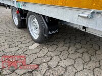 Eduard 5022 - 3000 KG Multi Kipptransporter - Gebremste Doppelachser - 5.06x2.2m - Ladehöhe:63 cm - 195/50R13 - Auffahrrampen - Bordwände 30cm - elektrisch kippbar mit Batterie Hochplane SP-Line Große ÖKO Schräge Schiebeplanen
