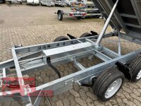 EDUARD 3318 -GD- 3 Seitenkipper, Auffahrschienen, Bordwände 30cm -3500kg- E & H-Pumpe - Lfh: 63cm -195/50R13 mit Stahl - Kastenaufsatz - Staukiste - Reserverad - 100 KM/H