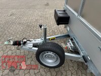 EDUARD 3318 -GD- 3 Seitenkipper, Auffahrschienen, Bordwände 30cm -3500kg- E & H-Pumpe - Lfh: 63cm -195/50R13 mit Stahl - Kastenaufsatz - Staukiste - Reserverad - 100 KM/H
