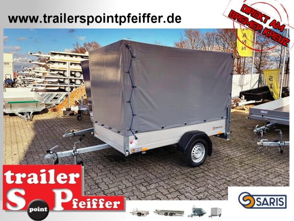 Saris MC Comfort  255 133 750 1 Alu Tieflader - Anhänger ungebremst mit Hochplane SP-Line