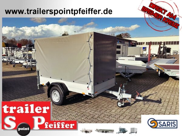 Saris MC Comfort 255 133 1350 1 Alu Tieflader - Anhänger gebremst mit Hochplane SP-Line