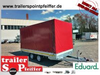 EDUARD 4020 -GD- Hochlader, Bordwände 30cm -3000kg- Lfh: 63cm -195/50R13 mit Hochplane SP-Line