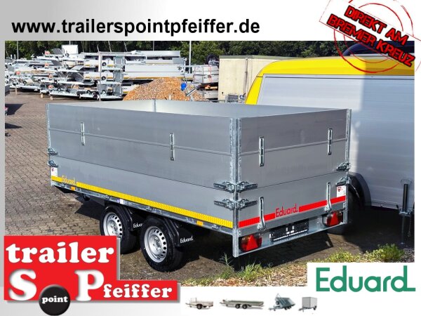 EDUARD 3015 -GD- Hochlader, Bordwände 30cm -2000kg- Lfh: 72cm -155R13 mit 3015- Aufsatzbordwände pendelbar - 60cm hoch