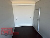 Böckmann KT-PB-AL 3015/27 M F ALU Kofferanhänger anthrazit mit Polyesterbug - Tür / Rampe Kombination - Seitentür - Designpaket