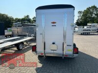 Böckmann KT-PB-AL 3015/27 M F ALU Kofferanhänger anthrazit mit Polyesterbug - Tür / Rampe Kombination - Seitentür - Designpaket