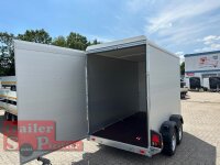 Böckmann KT-AL 3015/27 H F R/T-K Kofferanhänger mit Vollaluminium Aufbau - Tür- /Rampe Kombination