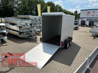 Böckmann KT-AL 3015/27 H F R/T-K Kofferanhänger mit Vollaluminium Aufbau - Tür- /Rampe Kombination