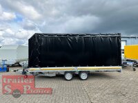 EDUARD 5020 -GD- Hochlader, kippbar, Rampen, Bordwände 30cm -3500kg- H-Pumpe - lfh: 63cm -195/50R13 mit Hochplane SP-Line Schiebeplane links und rechts ÖKO