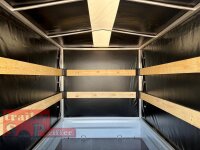 TPV TL-EU2/3 Tieflader Anhänger - 750 kg - ungebremst - 100 KM/H - Zurrösen - 13 pol. Stecker - mit Hochplane SP-Line