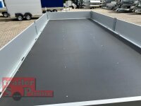 Saris PL 506 224 3500 3 - 3500 KG Blattfedern - 100 KM/H - TRIDEM - Rampenschacht - Stützen - Hochlader - Pritsche - 506 x 224 - Ladehöhe: 66 cm - ALU Bordwände