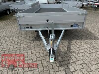 Saris PL 506 224 3500 3 - 3500 KG Blattfedern - 100 KM/H - TRIDEM - Rampenschacht - Stützen - Hochlader - Pritsche - 506 x 224 - Ladehöhe: 66 cm - ALU Bordwände