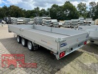 Saris PL 506 224 3500 3 - 3500 KG Blattfedern - 100 KM/H - TRIDEM - Rampenschacht - Stützen - Hochlader - Pritsche - 506 x 224 - Ladehöhe: 66 cm - ALU Bordwände