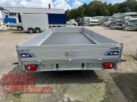 Saris PL 506 224 3500 3 - 3500 KG Blattfedern - 100 KM/H - TRIDEM - Rampenschacht - Stützen - Hochlader - Pritsche - 506 x 224 - Ladehöhe: 66 cm - ALU Bordwände