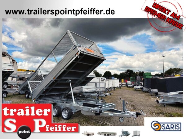 Saris K3 406 204 3500 2 HD B E - 3500 kg Blattferdern - 100 KM/H - 3 Seitenkipper - mit Elektropumpe und Notpumpe - Laubgitter 90 cm